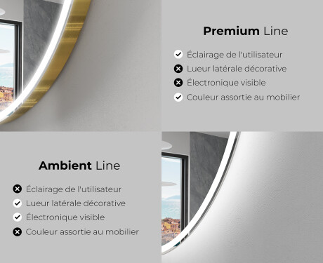 Miroir de salle de bains LED de forme irrégulière E222 #2