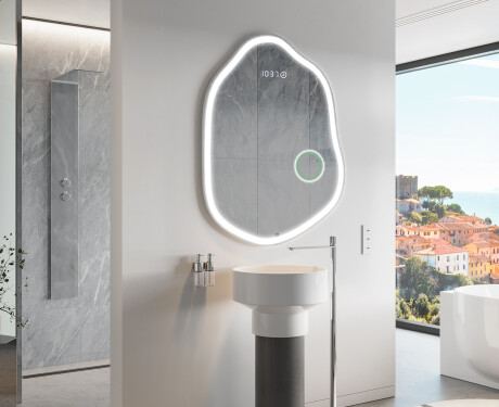 Miroir de salle de bains LED de forme irrégulière E222 #10