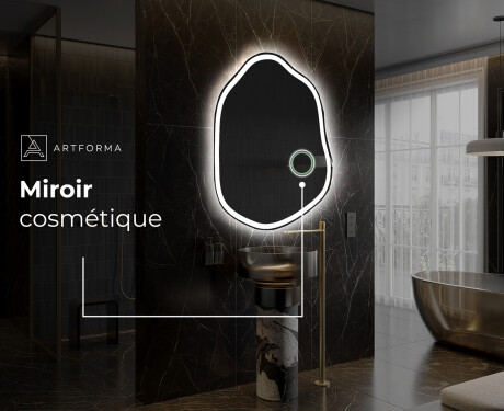 Miroir de salle de bains LED de forme irrégulière E222 #5