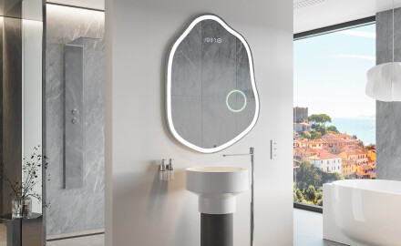 Miroir de salle de bains LED de forme irrégulière E222