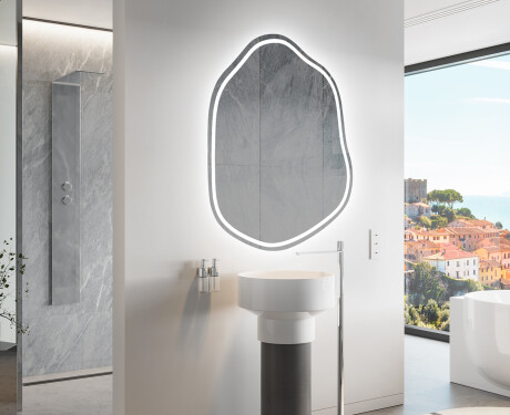 Miroir de salle de bains LED de forme irrégulière E223