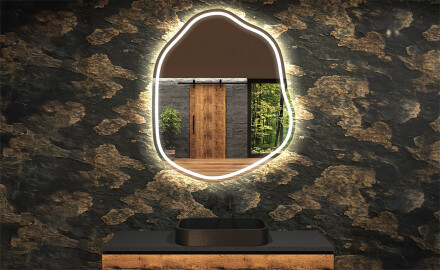 Miroir de salle de bains LED de forme irrégulière E223