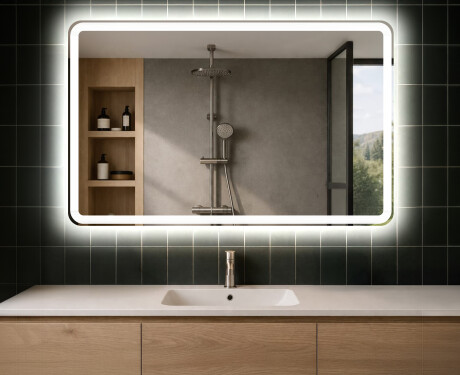 Arrondie Illumination LED Miroir Sur Mesure Eclairage Salle De Bain L141