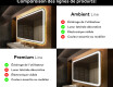 Arrondie Illumination LED Miroir Sur Mesure Eclairage Salle De Bain L141 #2