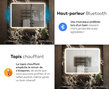 Arrondie Illumination LED Miroir Sur Mesure Eclairage Salle De Bain L141 #6