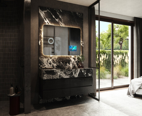 Arrondie Illumination LED Miroir Sur Mesure Eclairage Salle De Bain L142 #2