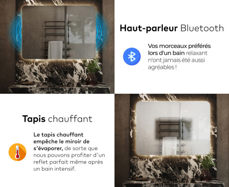 Arrondie Illumination LED Miroir Sur Mesure Eclairage Salle De Bain L142 #6