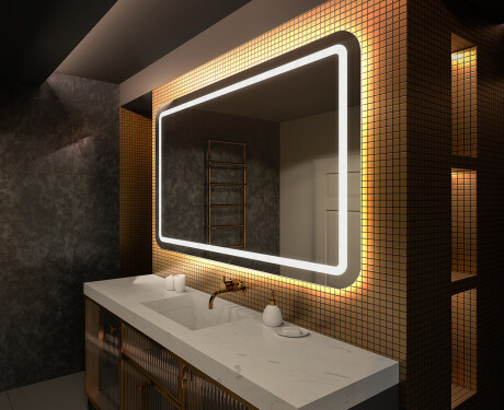 Arrondie Illumination LED Miroir Sur Mesure Eclairage Salle De Bain L143