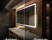 Arrondie Illumination LED Miroir Sur Mesure Eclairage Salle De Bain L143