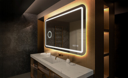 Arrondie Illumination LED Miroir Sur Mesure Eclairage Salle De Bain L143