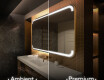 Arrondie Illumination LED Miroir Sur Mesure Eclairage Salle De Bain L145 #1