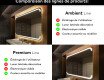 Arrondie Illumination LED Miroir Sur Mesure Eclairage Salle De Bain L145 #2