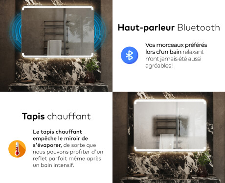 Arrondie Illumination LED Miroir Sur Mesure Eclairage Salle De Bain L145 #6