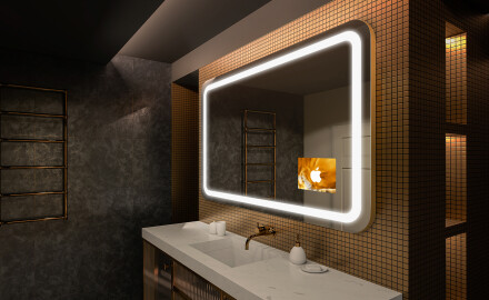 Arrondie Illumination LED Miroir Sur Mesure Eclairage Salle De Bain L147