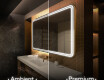 Arrondie Illumination LED Miroir Sur Mesure Eclairage Salle De Bain L148
